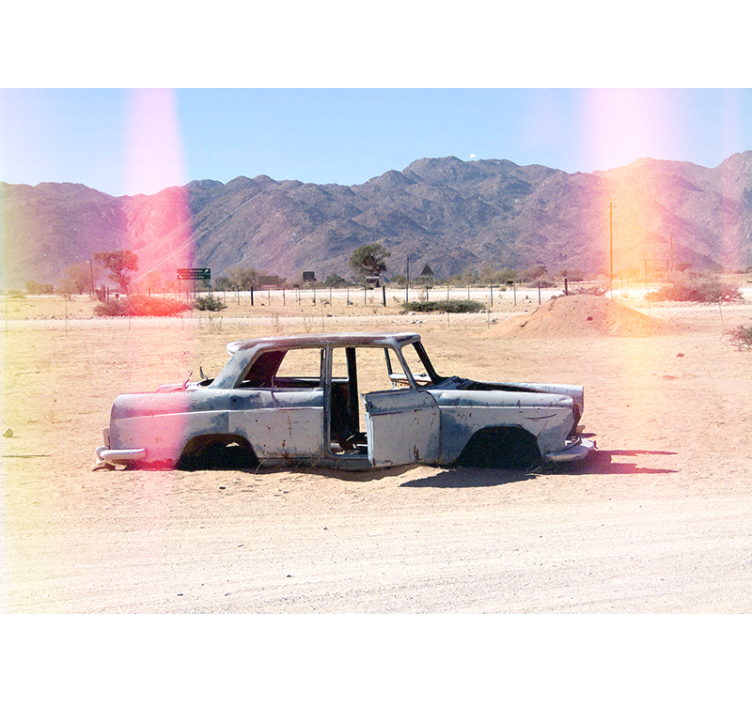 Mural de parede veículos carro clássico abandonado - TenStickers