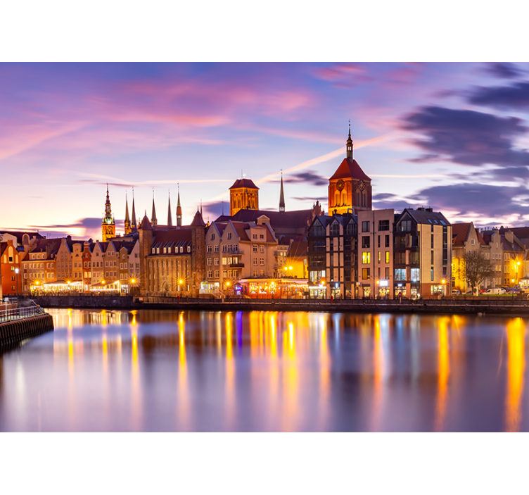 Fotomurais cidades e países arquitetura histórica ribeirinha - TenStickers