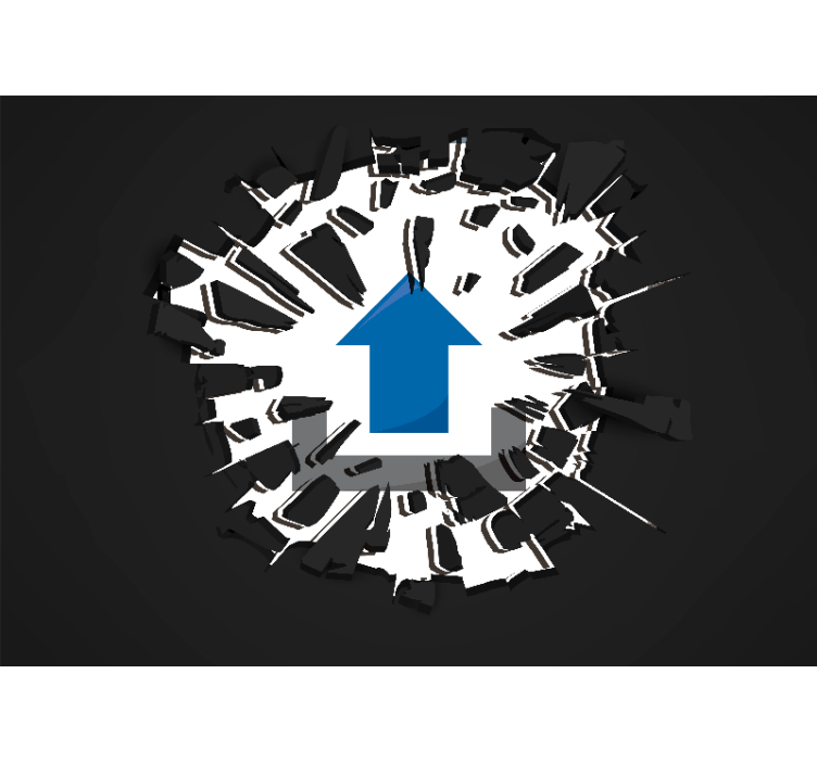 Murais de parede 3d atravessando a visão - TenStickers