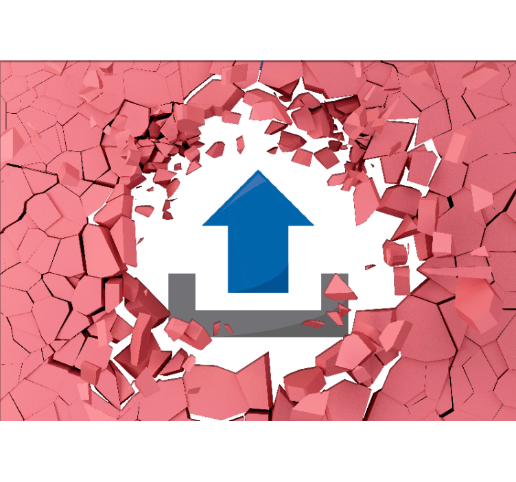 Murais de parede 3d rompendo barreiras - TenStickers