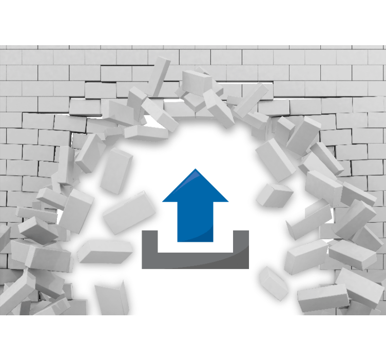 Murais de Parede 3D Parede quebrada 3d tijolos infantis - TenStickers