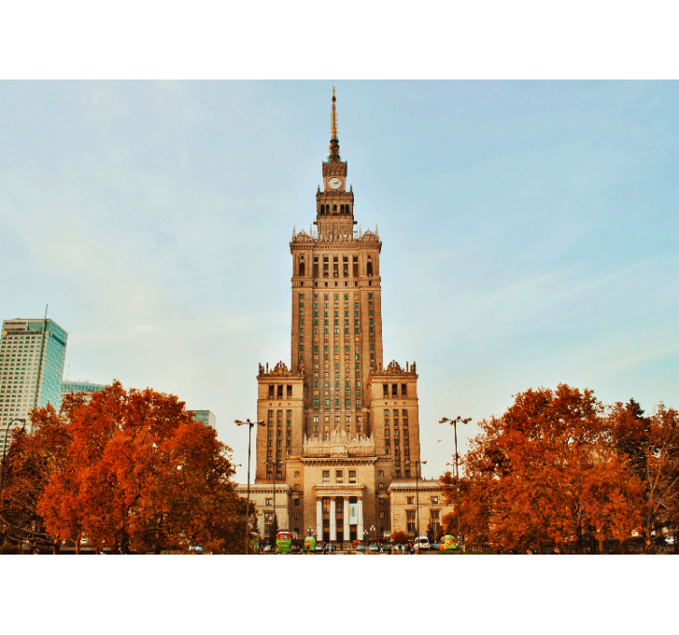 Fotomurais cidades e países palácio da cultura - TenStickers