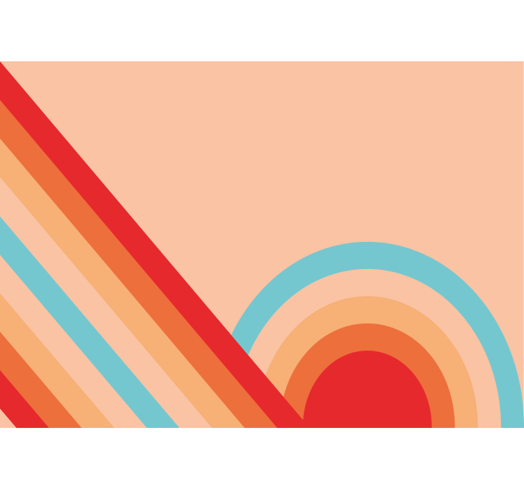 Semicírculos pop vintage dos anos 70 - TenStickers