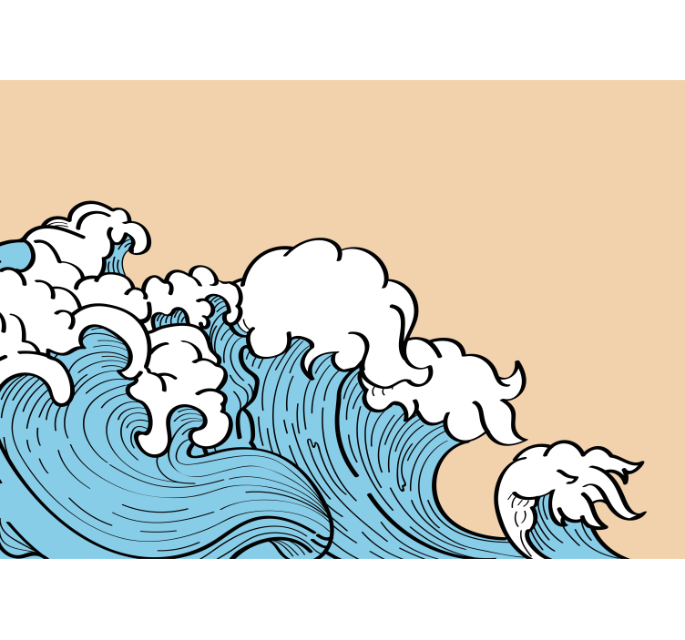 Fotomurais de paisagens Onda pop estética dos anos 70 - TenStickers