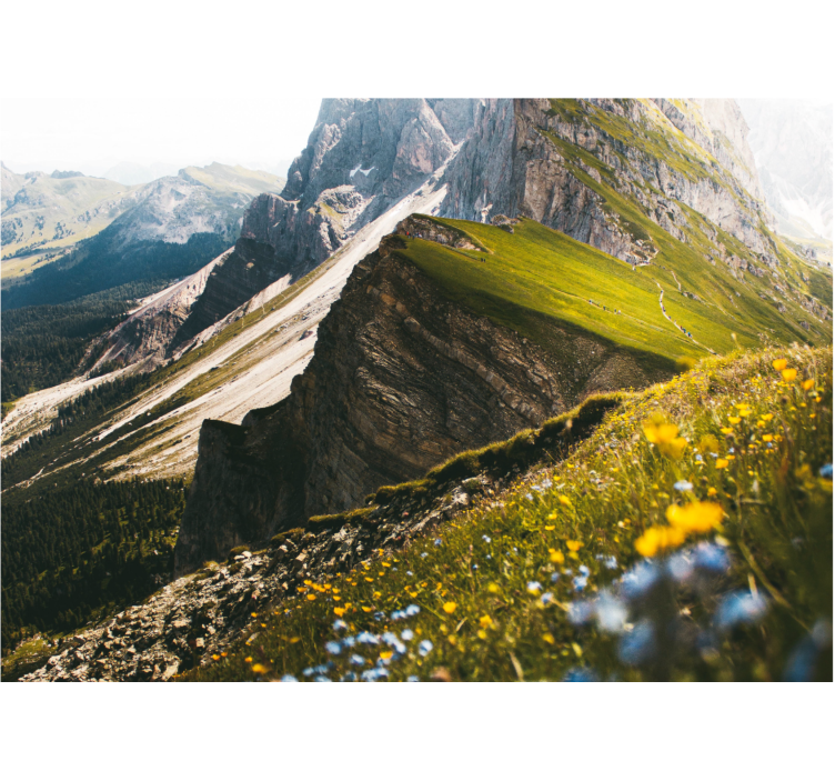 Fotomurais flores Paisagem sobrenatural com flores - TenStickers