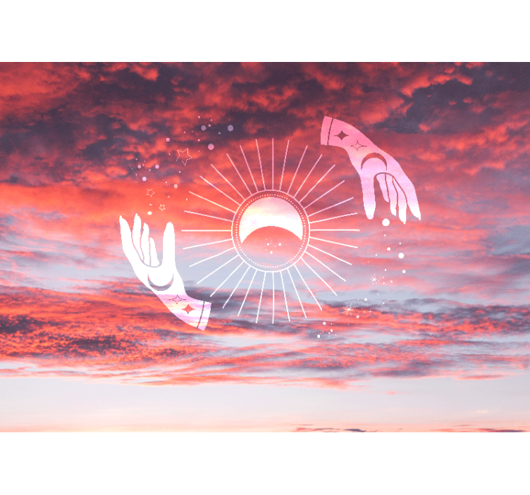 Murais de Parede Zen duas mãos no céu - TenStickers