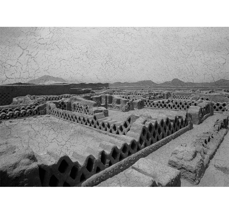 Mural de parede desertos silhueta de terreno desértico - TenStickers