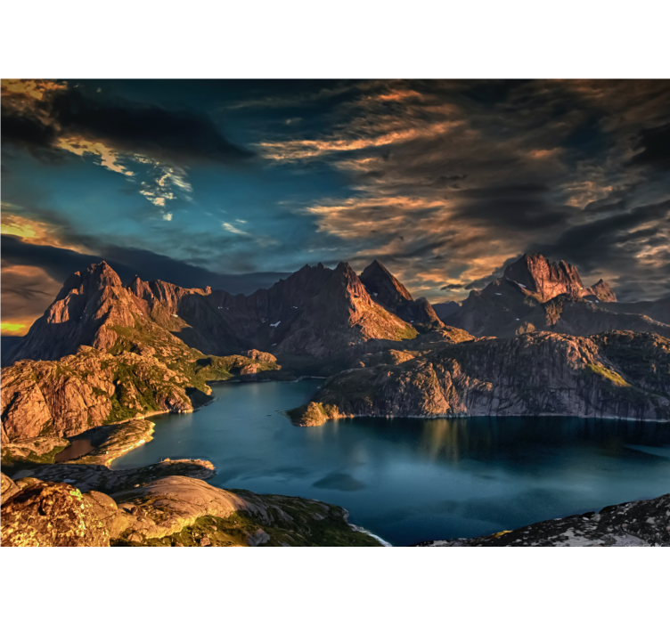 Fotomurais de paisagens lago montanhoso majestoso - TenStickers