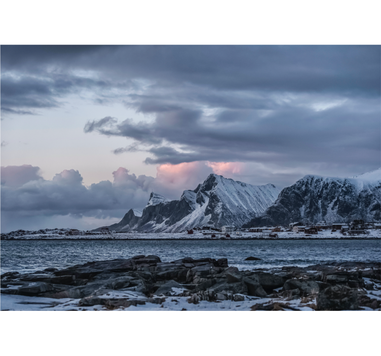 Fotomurais de paisagens cumes gelados - TenStickers