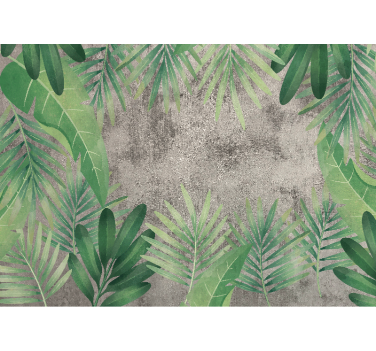 Mural de parede natureza folhas verdes vibrantes - TenStickers