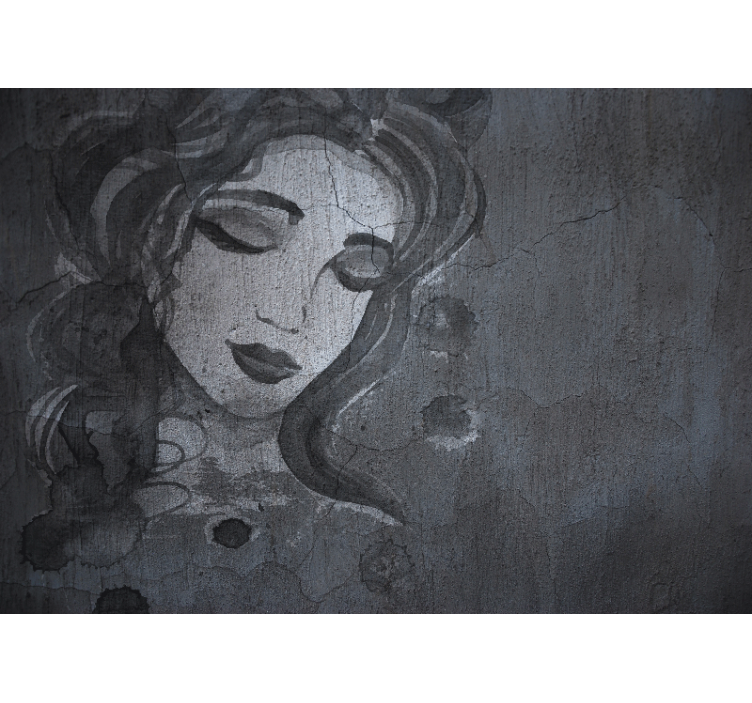 Mural de parede arte retrato de mulher elegante - TenStickers