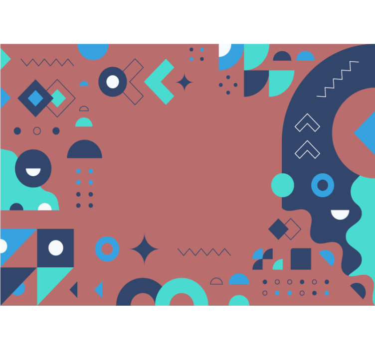 Fotomurais modernos Desenho geométrico escandinave - TenStickers