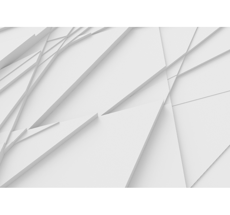 Mural de parede abstrato com padrões geométricos camadas - TenStickers