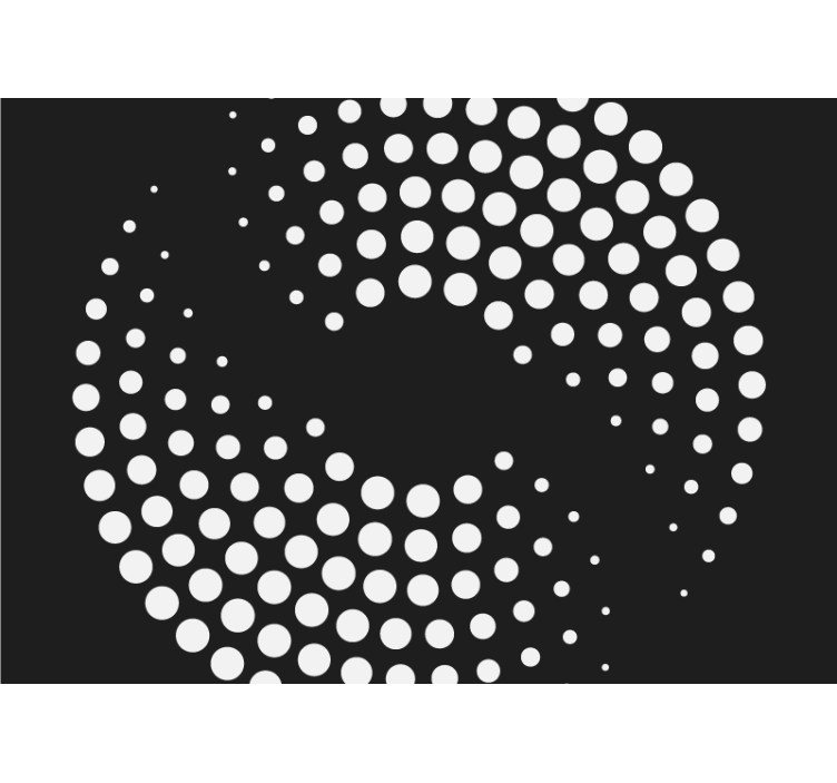 Murais de Parede 3D Túnel infinito de pontos brancos - TenStickers