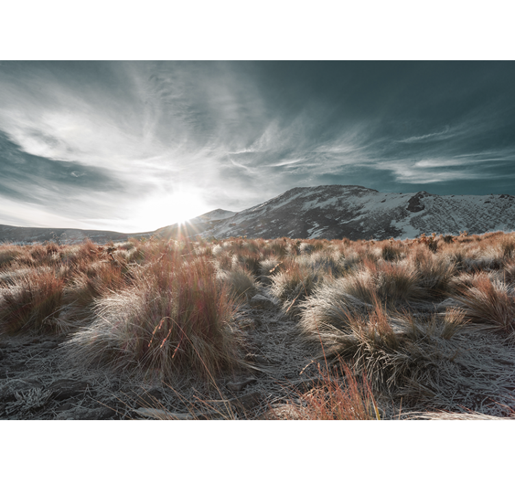 Fotomurais de paisagens amanhecer nas montanhas - TenStickers