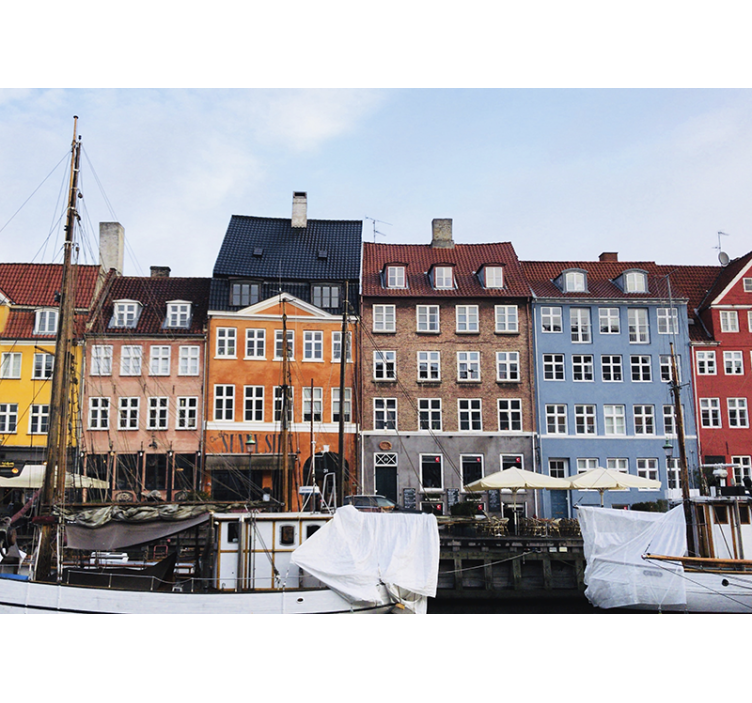 Fotomurais cidades e países vista do canal de copenhague - TenStickers