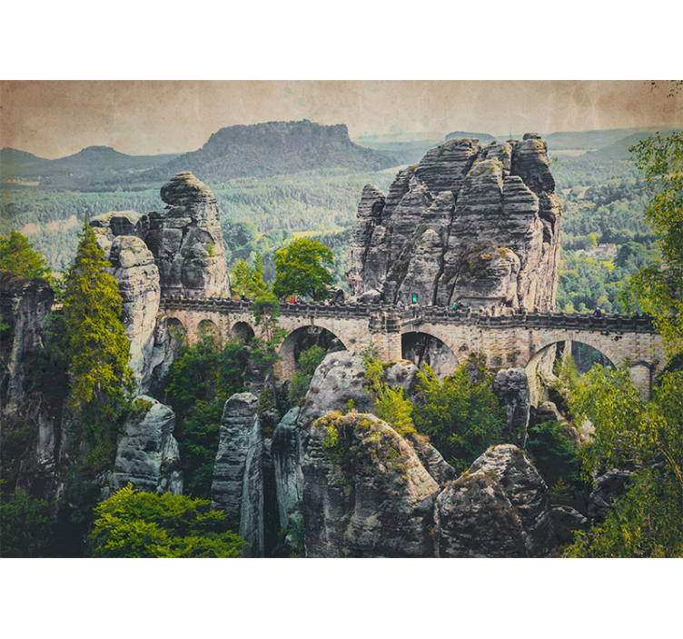 Fotomurais de paisagens vista da ponte bastei - TenStickers