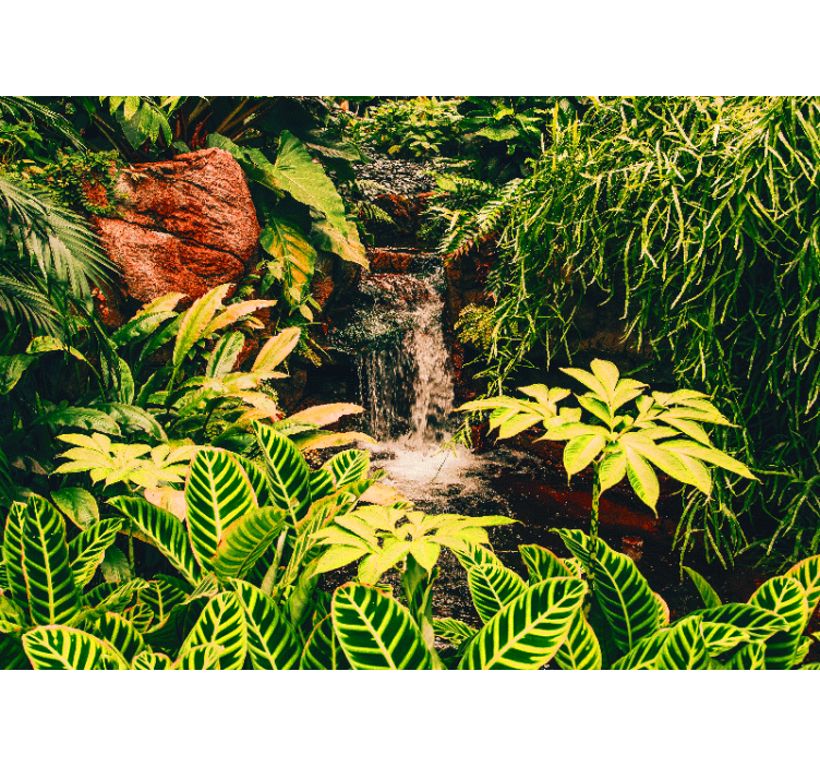 Fotomurais de paisagens Floresta tropical e paisagem de folhas - TenStickers