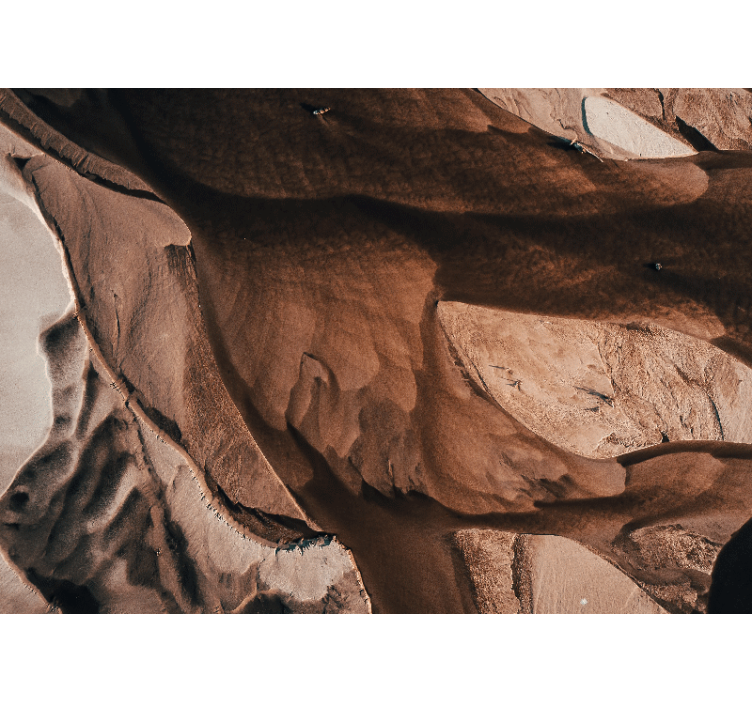 Mural de parede abstrato com padrões de areia texturizados - TenStickers