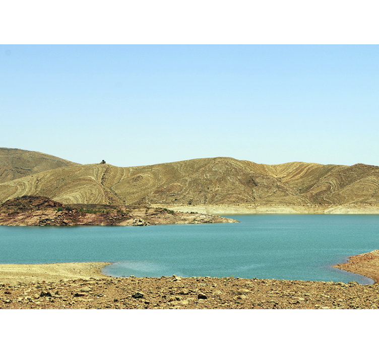 Mural de parede montanha lago serene da montanha - TenStickers