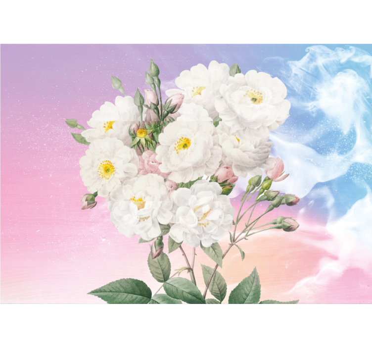 Fotomurais flores arranjo floral branco - TenStickers