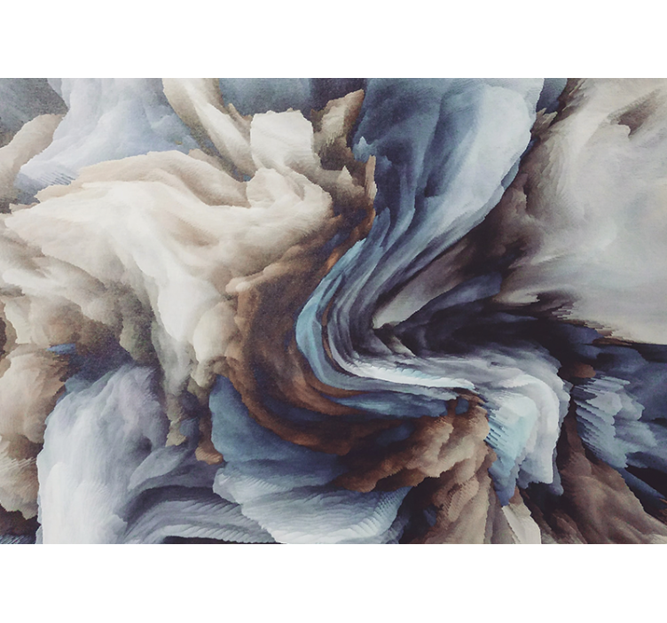 Mural de parede abstrato com padrões de textura giratória - TenStickers