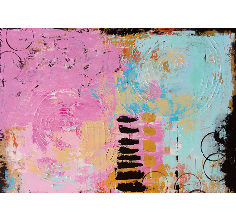 Mural de parede abstrato com redemoinhos coloridos - TenStickers