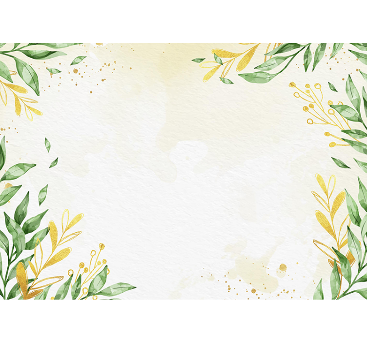 Fotomurais flores composição de folhas botânicas - TenStickers