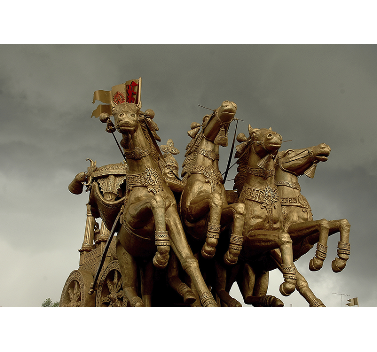 Mural de parede veículos cavalos de carruagem históricos - TenStickers