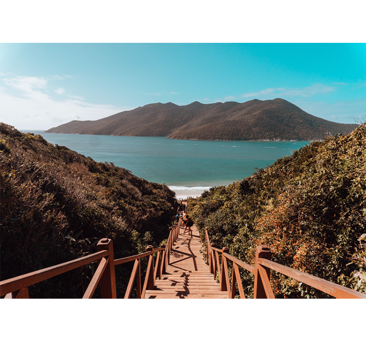Fotomurais de paisagens Caminho à beira-mar à noite - TenStickers