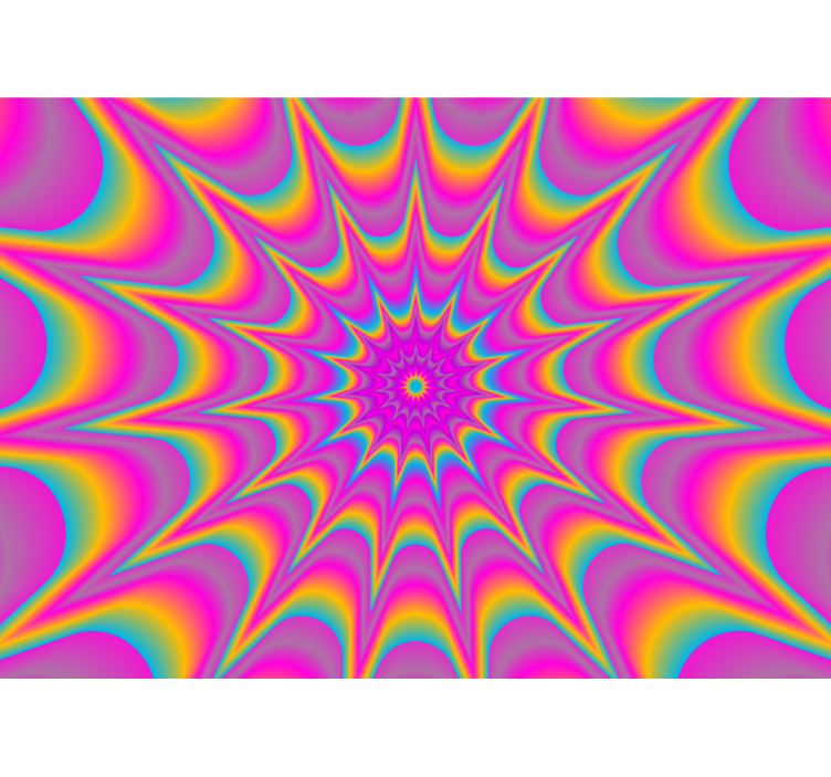 Fotomurais modernos Estrela retro ótica psicodélica - TenStickers