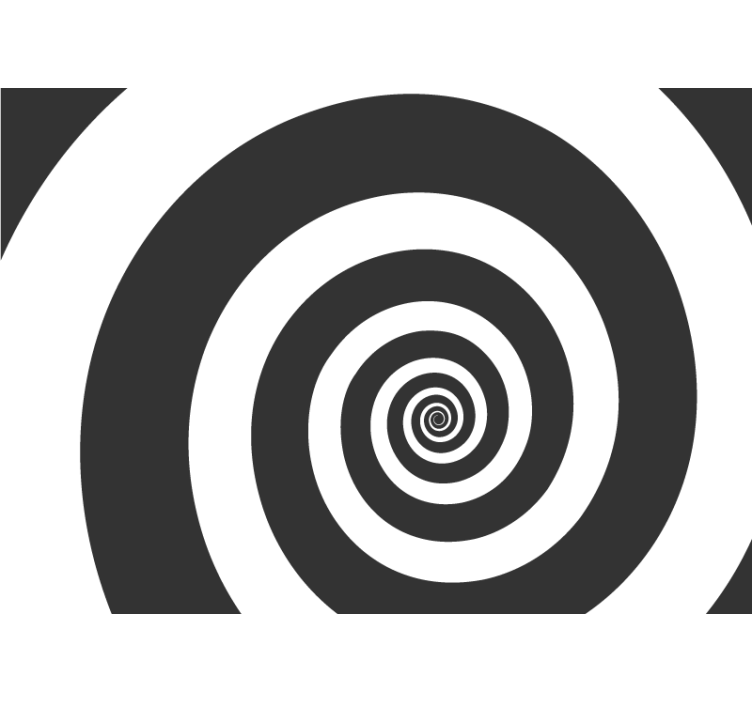 fotomural decorativo abstrato hipnóticos em espiral a preto e bra - TenStickers