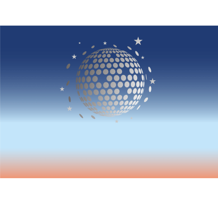 Mural de parede música com design de disco ball - TenStickers