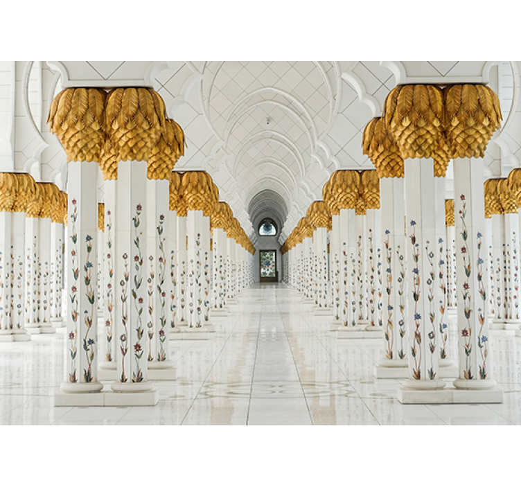 Mural africano foyer de colunas majestosas - TenStickers