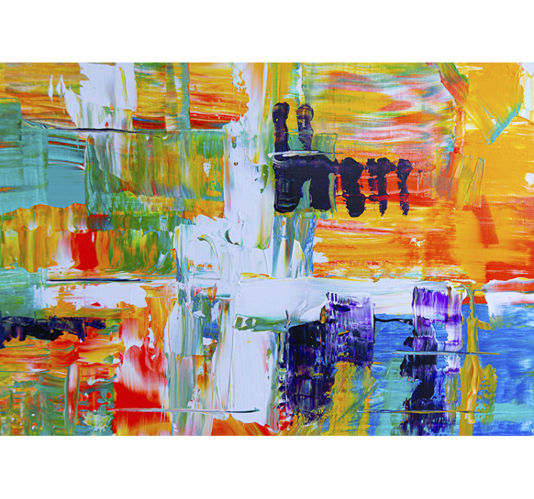 Pintura de várias cores no fotomural de parede de arte - TenStickers