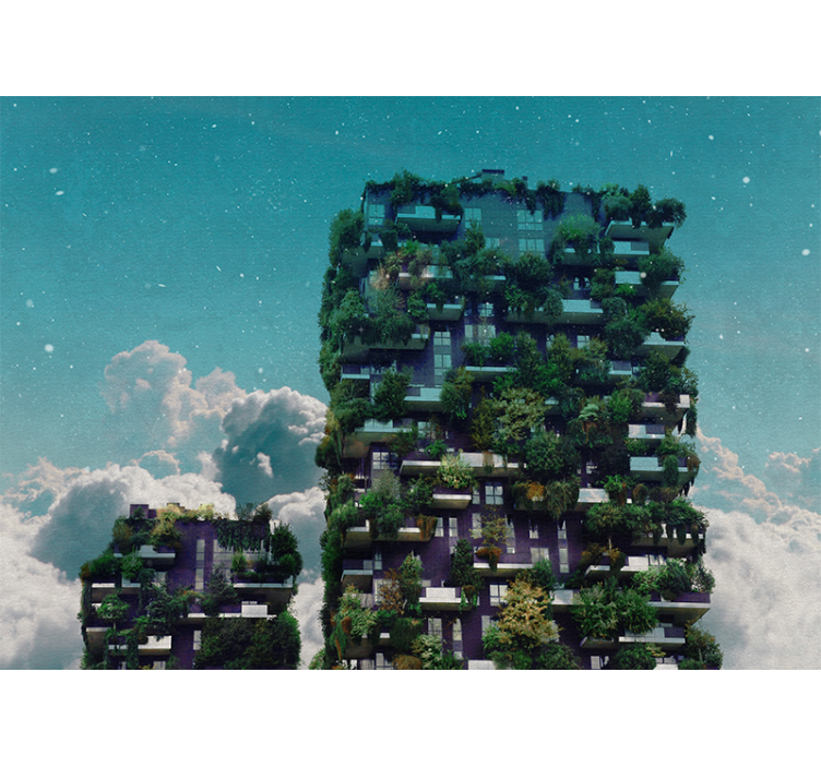 Mural de parede natureza jardim vertical verde - TenStickers