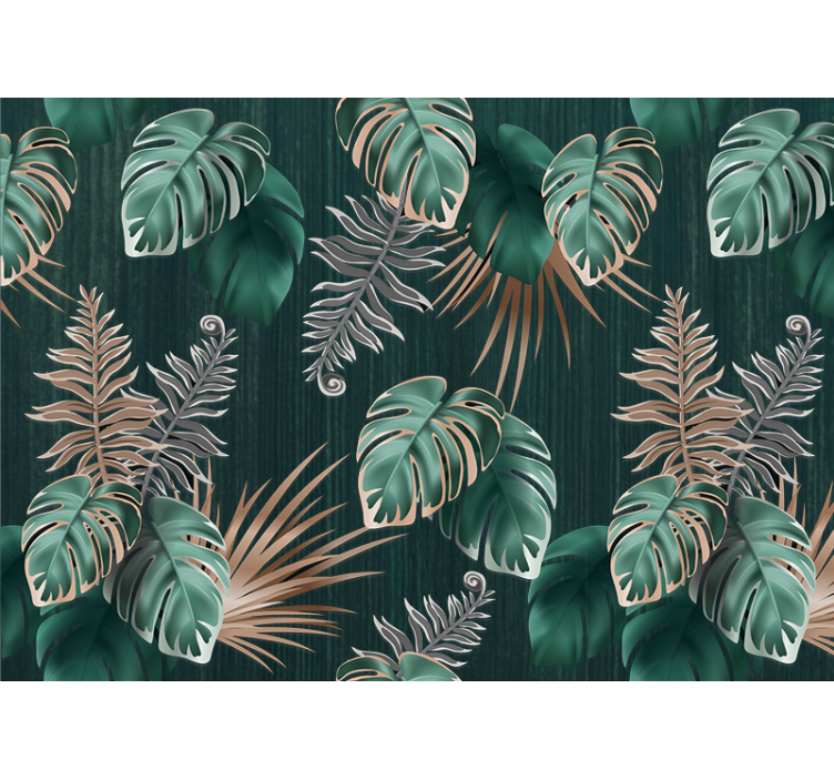 Mural de parede natureza inspirações de folhas tropicais - TenStickers