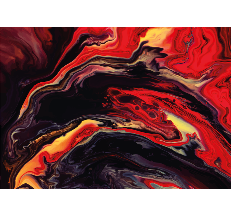 Mural de parede abstrato com padrões dinâmicos e fluidos - TenStickers