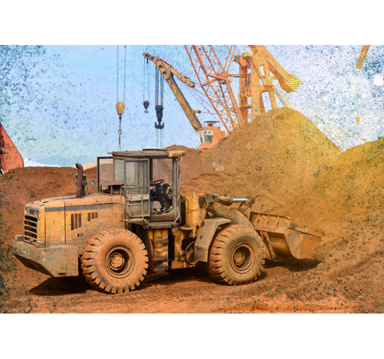 Mural de parede veículos máquinas de carregamento - TenStickers
