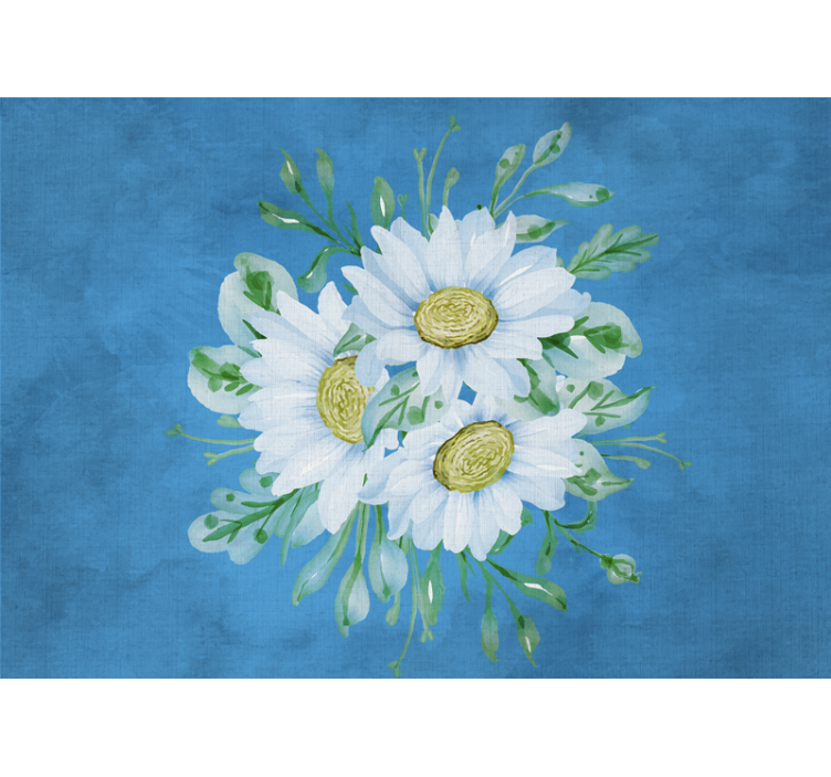 Mural de parede flores composição de margaridas - TenStickers