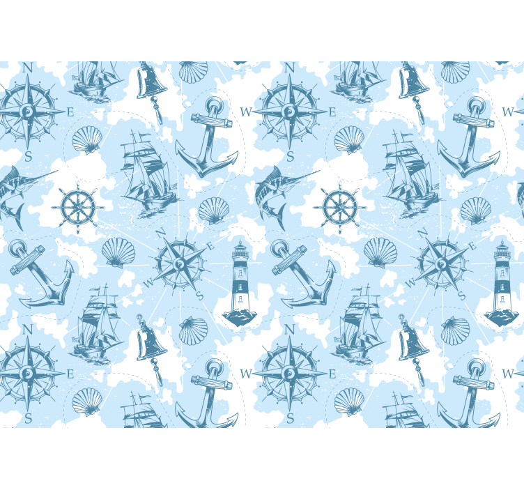 Fotomurais de paisagens elementos de aventura marinha - TenStickers