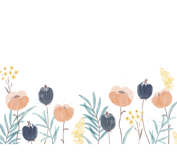 Fotomurais flores Pintura em aquarela abstrata - TenStickers