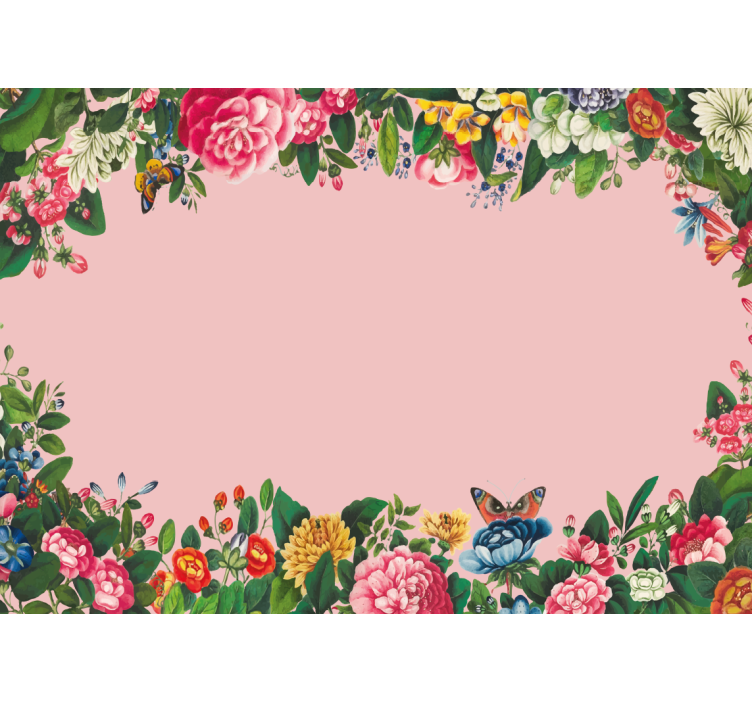 Fotomurais flores design floral rosa elegante - TenStickers