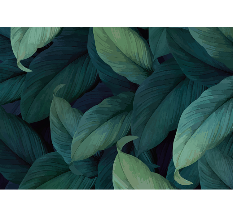Mural de parede natureza composição de folhagens luxuosas - TenStickers