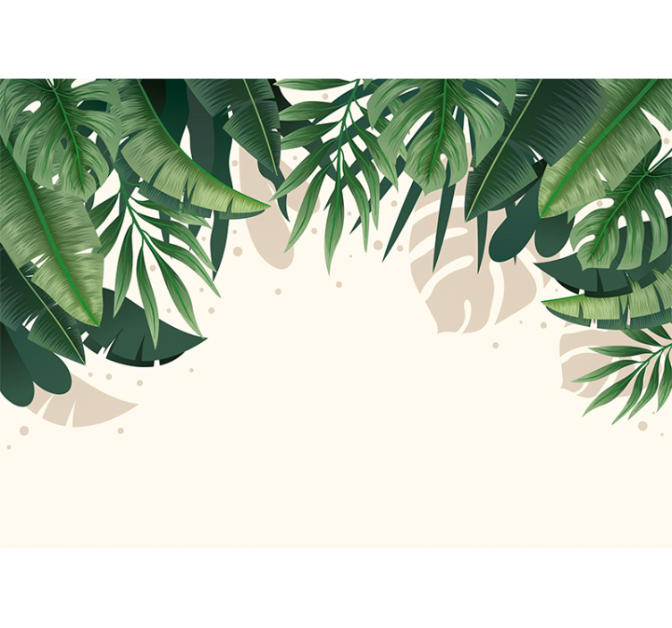 Mural de parede natureza dossel de folhas tropicais - TenStickers
