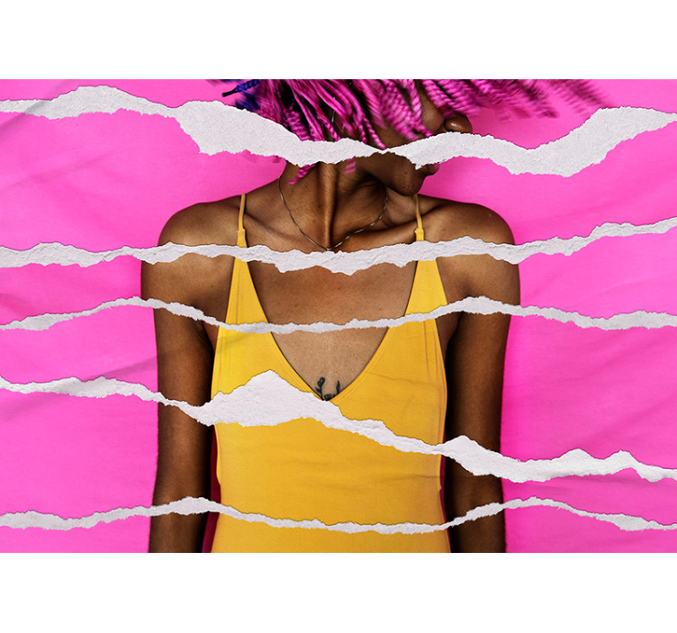 Mural de parede pessoa efeito de papel rasgado - TenStickers