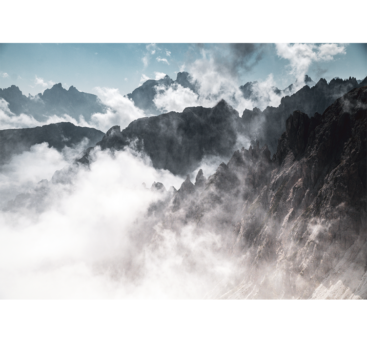 Mural de parede montanha silhueta de pico majestoso - TenStickers