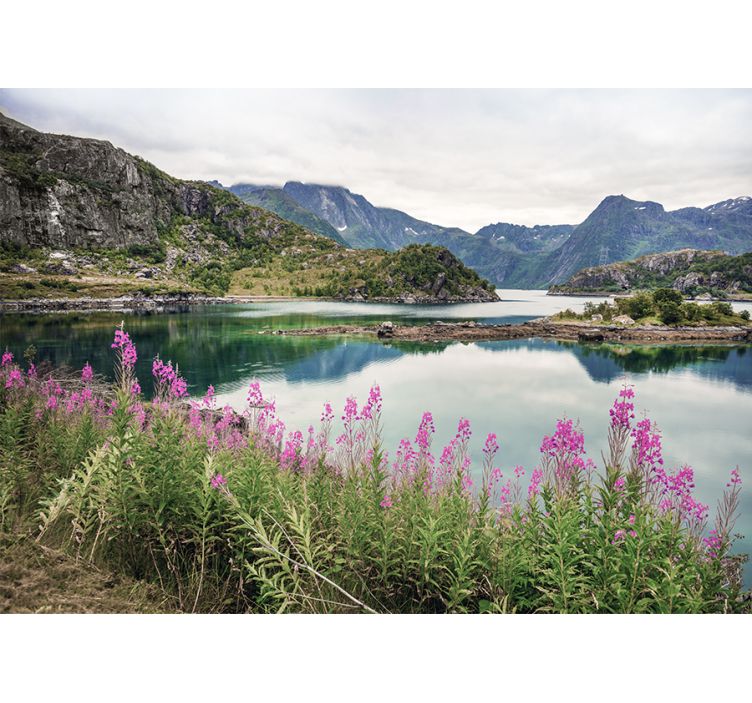 Fotomurais de paisagens fiorde norueguês encantador - TenStickers