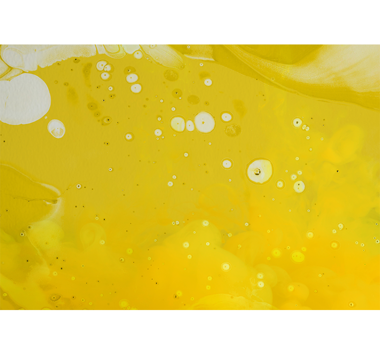 Mural de parede abstrato com padrões amarelos fluidos - TenStickers