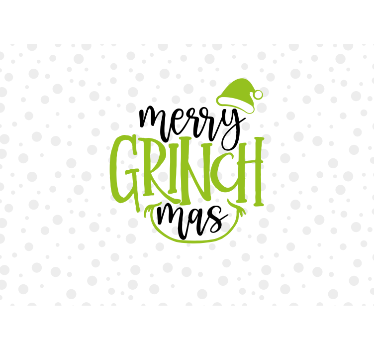Mural de parede Natal saudação festiva do grinch - TenStickers
